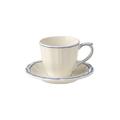 Gien Filets Bleus US coffee/tea cups and saucers, set of 2