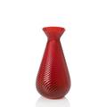 Venini Gemme Rigadin vase, h 15,5 cm, red