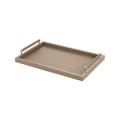 Riviere Handgewebtes Ledertablett Milano, klein, taupe