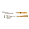 Capdeco Byblos fish serving cutlery, boxwood