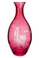 Theresienthal Karaffe Kilimandscharo fuchsia, Schliff Elefant und Giraffe