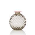 Venini Vase Monofiori Balloton, H 12,5 cm, taupe