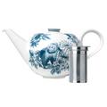 Sieger by Fürstenberg Paraiso Blue teapot with tea strainer, large