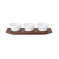 Hering Berlin Pulse set of 3 salt/spices dishes on tray