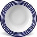L'Objet Perlée Bleu rimmed serving bowl