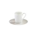 Raynaud Italian Renaissance Perlgrau Espressotasse mit Unterteller