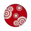 Artel Saturn crystal glass dessert plate, red
