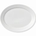 Royal Copenhagen Weiß Gerippt Platte oval