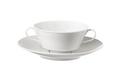 KPM Urania soup cup and saucer, white