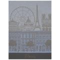 Le Jacquard Francais Paris Panorama tea towel, azure