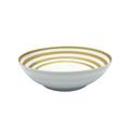 J.L Coquet Hémisphère gestreift, Gold Salat-/Suppenschale, groß