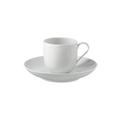 KPM Urbino high espresso cup and saucer, white