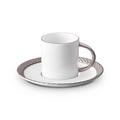 L'Objet Corde Platinum espresso cup and saucer