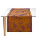 Le Jacquard Francais Voliere runner, blue-orange, 50 x 150 cm