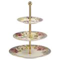 Gien Millefleurs three tier cake stand