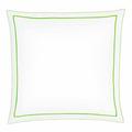 Christian Fischbacher Satin Premium pillow case, white / green (050), 65 x 65 cm