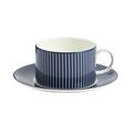 Wedgwood Gio Pinstripe Blue tea cup and saucer