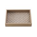 Riviere Vanity leather vide-poche, rectangular broad, taupe