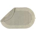 Rhomtuft Badteppich Exquisit oval, 80 x 160 cm, stone