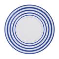 J.L Coquet Hémisphère Marine Blue Stripe dinner plate