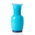 Venini Vase Opalino, H 42 cm, hellblau