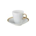 Raynaud Minéral Gold double espresso cup and saucer
