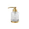 Cristal et Bronze Cristal Diamant Ciselé soap dispenser, h 13,5 cm, gold