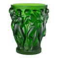 Lalique Bacchantes vase, h 24 cm, green