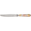 Christofle Jardin d'Eden dinner knife, silverplated & partially gilded in two golds (yellow and pink)