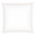 Christian Fischbacher Kissenbezug Satin Premium weiß / sand (062), 80 x 80 cm