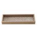 Riviere Vanity leather vide-poche, rectangular narrow, taupe