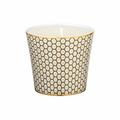 Raynaud Trésor candle holder with scented candle, honeycomb pattern, brown