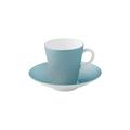 Raynaud Minéral Irisé Hellblau Espressotasse mit Unterteller