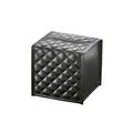 Riviere Vanity tissue box cover, square, black