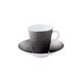 Raynaud Minéral Irisé Dark Grey double espresso cup and saucer