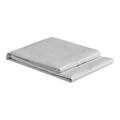 Christian Fischbacher Satin fitted sheet, light grey (305), 200 x 200 cm, mattress height 15 cm