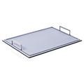GioBagnara Defile rectangular tray, chrome-plated handles, large, lilac-grey