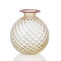 Venini Vase Monofiori Balloton, H 20,5 cm, strohgelb