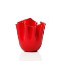 Venini Fazzoletti Opalino vase, h 13,5 cm, red
