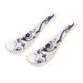 Wedgwood Renaissance Gold Accents chinese porcelain spoons, set of 2