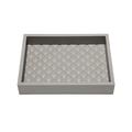 Riviere Vanity leather vide-poche, rectangular broad, grey
