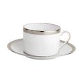 Bernardaud Athena Platin Teetasse mit Unterteller