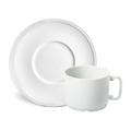 L'Objet Soie Tressée White Teetasse mit Unterteller