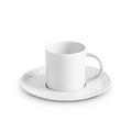 L'Objet Neptune White Espressotasse mit Unterteller