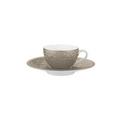 Raynaud Minéral Irisé Grey mocha cup and saucer