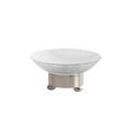Cristal et Bronze Nid d'Abeilles round soap dish, chrome