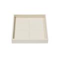 Riviere Stitches leather vide-poche, square, ivory