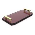 Decor Walther Tablett Kristall, burgundy/gold matt