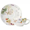 Gien Provence Tassen Café au lait mit Unterteller, 2er-Set