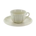 Gien Pont aux Choux White coffee/tea cups and saucers, set of 2